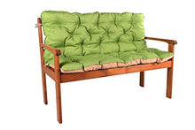 Meerweh Schienale per panca, da circa 120 x 98 x 10 cm, di colore verde/beige, 20060