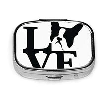 Scatola per pillole quadrata per medicine, Boston Terrier Love Fashion Organizer per pillole da viaggio per integratori di vitamine