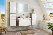 FACKELMANN Lavandino PIURO/lavabo in ceramica/Dimensioni (L x A x P): ca. 89,5 x 16,5 x 44,5 cm di alta qualità ed elegante vasca da bagno / lavabo per WC/colore: Bianco