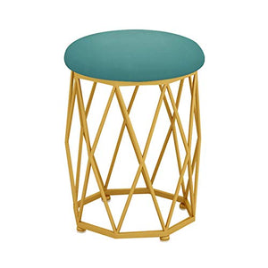 LIUD Postazione Trucco Sgabello Moderni Poggiapiedi Sedia Vanity Stool in Velluto Sgabello per Tavolo da Trucco Sgabello Bagno con Gamba in Metallo Sedia Trucco / 6 Colori