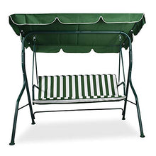 Franky Star Dondolo Altalena da Giardino/Terrazza a 3 Posti in Ferro Battuto e Tessuto con Cuscini e Tettuccio Parasole, 170 x110 X 152 cm