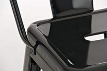 CLP Sgabello Bar Aiden In Metallo Verniciato A Polvere I Sgabello Design Industrial I Sedia Sgabello Da Bancone, Colore:nero