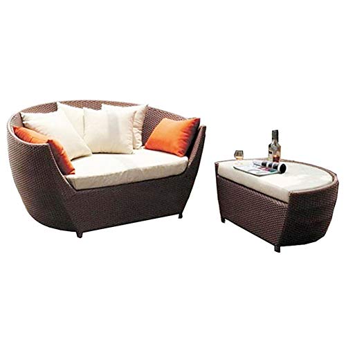 Aimir Set di Mobili da Giardino per Esterni, 2 Pezzi per Il Tempo Libero Letto in Rattan Balcone Divano Letto Reclinabile Moda Sedia Creativa Mobili da Esterno