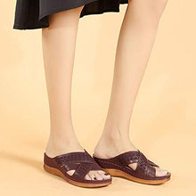 Sandali Donna Sandali Zeppa Scarpe Passeggio Spiaggia, Sandali Donna Sexy Tacco Zeppa Sandali Punta Aperta Retro, Moda Comode Morbido Antiscivolo Ciabatte Casa Infradito,C,41