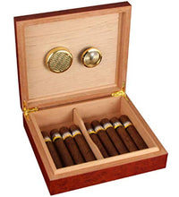 DPLQX sigari armadi Humidor per sigari, sigari armadi Humidor per sigari Piccole Dimensioni Viaggio humidor per sigari ammezzati Facile da Portare in Giro,Brown_240x215x63mm/9x8x2in