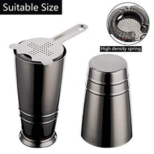 Wenzhihua Set di Miscelazione per Cocktail Black Placcato Boston Cocktail Shaker Bar Set: Shaker Tin, Cocktail Strointer, Double Jigger,Strumento A Barre