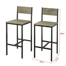 SoBuy Set 2 sedie Bar Mobile Bar per casa Altezza 67 cm (FST53-NX2)