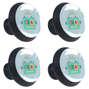 Set di 4 maniglie rotonde per armadio da cucina, credenza, cassettiera, cassettiera, con viti, per cucina, comò, armadietto, bagno, armadio