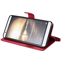Bear Village Cover Huawei Mate 7, Custodia Premium Flip Custodia per Huawei Mate 7, Custodia con Porta Carte e Chiusura Magnetica, Rosso