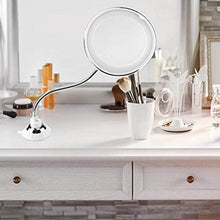 KANJJ-YU 360 gradi 10X Pieghevole Rotante Specchio Trucco Specchio LED Ingrandimento Vanity Specchio Bagno Specchi LED