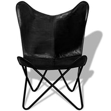 Butterfly Chair Black Vera Pelle Filly Handmade Salotto Loungebarbar da Giardino