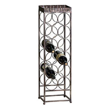 DESIGN PORTA BOTTIGLIE DI VINO "PROVENCE" | grigiore, metallo, 78 cm | per 12 bottiglie