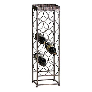 DESIGN PORTA BOTTIGLIE DI VINO "PROVENCE" | grigiore, metallo, 78 cm | per 12 bottiglie