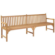 vidaXL Panca da Giardino con Cuscino Talpa 240 cm in Massello di Teak