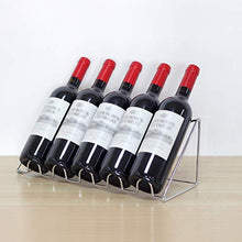 YQJ - Portabottiglie da tavolo in metallo, per bar, cucina e ristorante, completamente montato, per 5 bottiglie