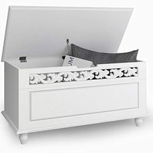 Deuba Cassapanca Shabby Contenitore 80x40x48cm Baule in Legno Bianco Arredamento Country Salvaspazio