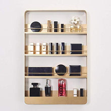 Semplicità Elegante Scaffale a Muro Scaffali Galleggianti Scaffale per Profumo Oro Bagno Negozio Di Chiodi Guardiail Multifunzionale per Ripostiglio, 4 Strati, HJJ, Metallico, 40x6x60cm