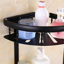 HYYDP Mensole Bagno Mensole da Bagno a Due Piani Nere, Rack da Basket a Due Piani in Alluminio Spaziale, mensole da Bagno