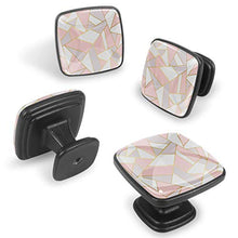 Sfondo geometrico grigio rosa Pomelli per Porta Set di 4 Pomelli per Mobili Manopole per Cassetti Cucina Armadio Vetro