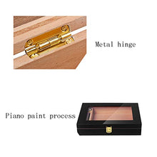 Cigar Humidor, Cigar Box di Stoccaggio Cedar Solido Contenitore di Legno Mini Portatile Cigar Humidor Piano di Vernice con Finestra di Visualizzazione Sigaro Casella di Visualizzazione