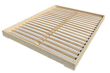 Letto in Legno, Letto Giapponese Modello Nokido 180x200 con reti a doghe, Non trattato