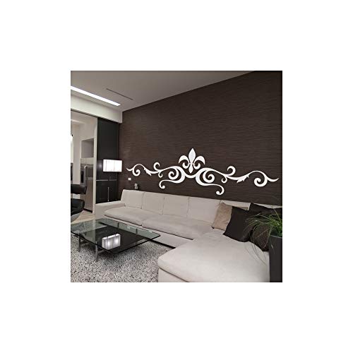 Adesivi per testiera del letto, ODZ2145, 57 x 205 cm, colore: Nero