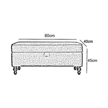 LXESWM Pouf Panca Ottomana Pieghevole Scarpe Panca Poggia Piedi Bagagli Ottomana Bench Scarpe Banco Divano-Letto fine Sgabello Storage Box 丨 Solide Gambe in Legno 丨 Copertina in Lino Cotone