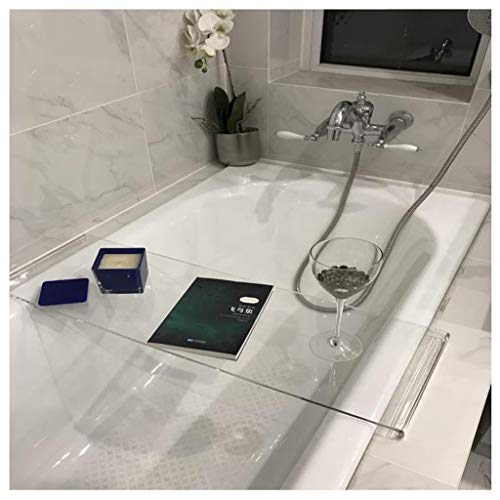 Supporto per Vasca da Bagno, Mensola per Vasca in Acrilico Mensola per Doccia con Design A Fibbia Supporto per Cellulare iPad Supporto per Bicchiere di Vino, Adatto per Il Bagno di Casa