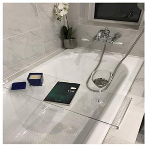 Supporto per Vasca da Bagno, Mensola per Vasca in Acrilico Mensola per Doccia con Design A Fibbia Supporto per Cellulare iPad Supporto per Bicchiere di Vino, Adatto per Il Bagno di Casa