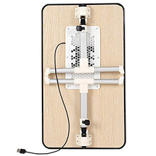 BAKAJI Tavolino Vassoio da Letto Divano Supporto per Notebook PC Laptop Tablet con Ventola USB Struttura Alluminio Piano in Legno Pieghevole Altezza e Inclinazione Regolabile (60 x 30 x 27 cm)