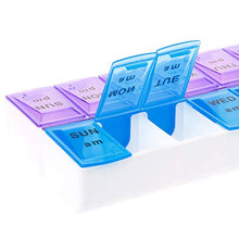 MYhose Scatola Organizer per Pillole settimanale, con coperchi a Scatto, farmaci per 7 Giorni, Mattina e Sera