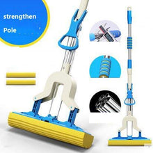 SSAYY Spray Mop Mop in Spugna Assorbente/Mop in Cotone A Colla per Uso Domestico Pieghevole/Spremibile/Impugnatura Umanizzata