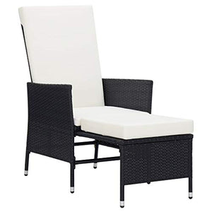 FAMIROSA Set Divani da Giardino 2 pz con Cuscini in Polyrattan Nero-0231