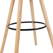 POPSPARK Set di 2 sgabelli da Bar, Gambe in Legno di faggio, Sedia da Bar Multicolore per Colazione in Cucina (Nero)