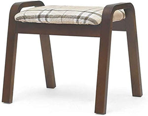 YANG Poggiapiedi Imbottito concavo Sedile Dressing Table Sgabello Pouf Change Scarpe Pouf poggiapiedi Estraibile con Lino Coperchio 44.5x33X36cm (Color : B)