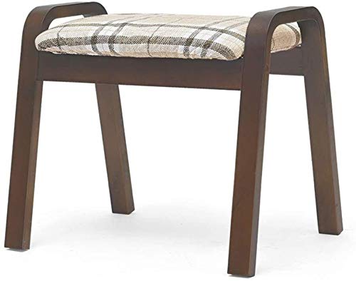 YANG Poggiapiedi Imbottito concavo Sedile Dressing Table Sgabello Pouf Change Scarpe Pouf poggiapiedi Estraibile con Lino Coperchio 44.5x33X36cm (Color : B)