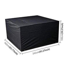 Casa & Giardino Copridivano pieghevole anti-UV impermeabile anti-UV 210D sedie da tavolo copertura protettiva copertura set di mobili For esterni, dimensioni: 242 * 162 * 100cm (nero) Casa & Giardino