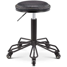 GYPPG Sgabello da Manicure Industriale retrò Nordico, Sgabello da Pranzo in Pelle PU Girevole a 360 ° Sgabello da Salone di Bellezza Manicure Negozio di Barbiere Sgabello da Bar Sedia Mo