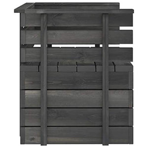 vidaXL Set Divani da Giardino su Pallet 7 pz Legno Pino Grigio Scuro