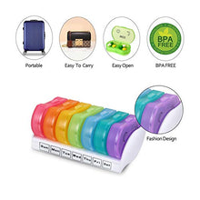 DLMSDG Portapillole 7 Giorni, Organizer Pillole Settimanale, Dispenser per Pillole Portatile, sigillato, Impermeabile, è Piccolo e Perfettamente Adatto per i Viaggi, 2 pz