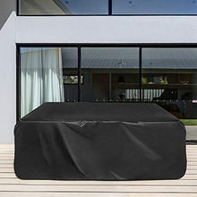 phixilin Copertura Mobili Giardino, Impermeabile Telo Copertura per Giardino Mobili Tabella 210T Poliestere con Rivestimento PU Copri Coperture per Arredo Esterno Coperture - Nero (242 * 162 * 100cm)