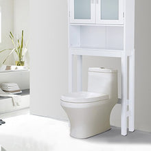 DREAMADE Mobile Scaffale sopra Toilette Armadio Alto per Lavatrice da Bagno in MDP Salvaspazio, Bianco