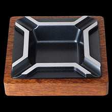 NIHAOA Accessori del Sigaro Legno di Cedro di Titanio del Metallo Quattro Groove Piattaforma Cigar Ashtray Contenere 4 Sigari