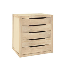 Astigarraga Natura M129371-Cassettiera a 5 cassetti, Legno Massiccio di Pino