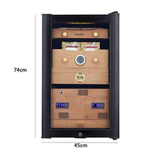 Armadio per Sigari Humidor per Sigari Temperatura E umidità Costanti Armadietto per Sigari in Metallo Spazzolato Oro Low-E Vetro Antiappannamento può Contenere 400 Sigari