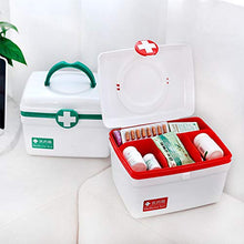 koigjh Contenitore per Medicinali Pratico Portatile per Famiglie Soccorso A Doppio Strato Contenitore per Medicinali per Bambini in Plastica per Uso Domestico