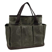 ZXZS Borsa per Utensili da Giardino, Sacchetto di Stoccaggio, Tela Cerata Morbida E Umida, Adatta per Uomini E Donne, Verde dell'Esercito