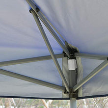Outsunny Gazebo Pieghevole 3x3m da Giardino ed Esterno in Metallo e Tessuto Oxford Blu con Borsa da Viaggio