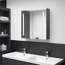 vidaXL Armadietto Bagno con Specchio e Luci LED con Ante e Ripiani Interni Elegante Moderno Funzionale Mobiletto Pensile 89x14x62 cm MDF e Melamina