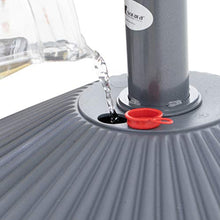 Patio Ombrellone da Giardino Base Supporto Plastica | | Eco | Ø60 cm | tonda | Sorara | per Ø38/Ø 48 mm Pole | 23 kg | riempibile con acqua
